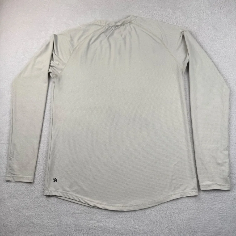 YoungLA Long Sleeve Shirt Mens Medium Beige Performance Athletic Top